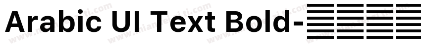 Arabic UI Text Bold字体转换
